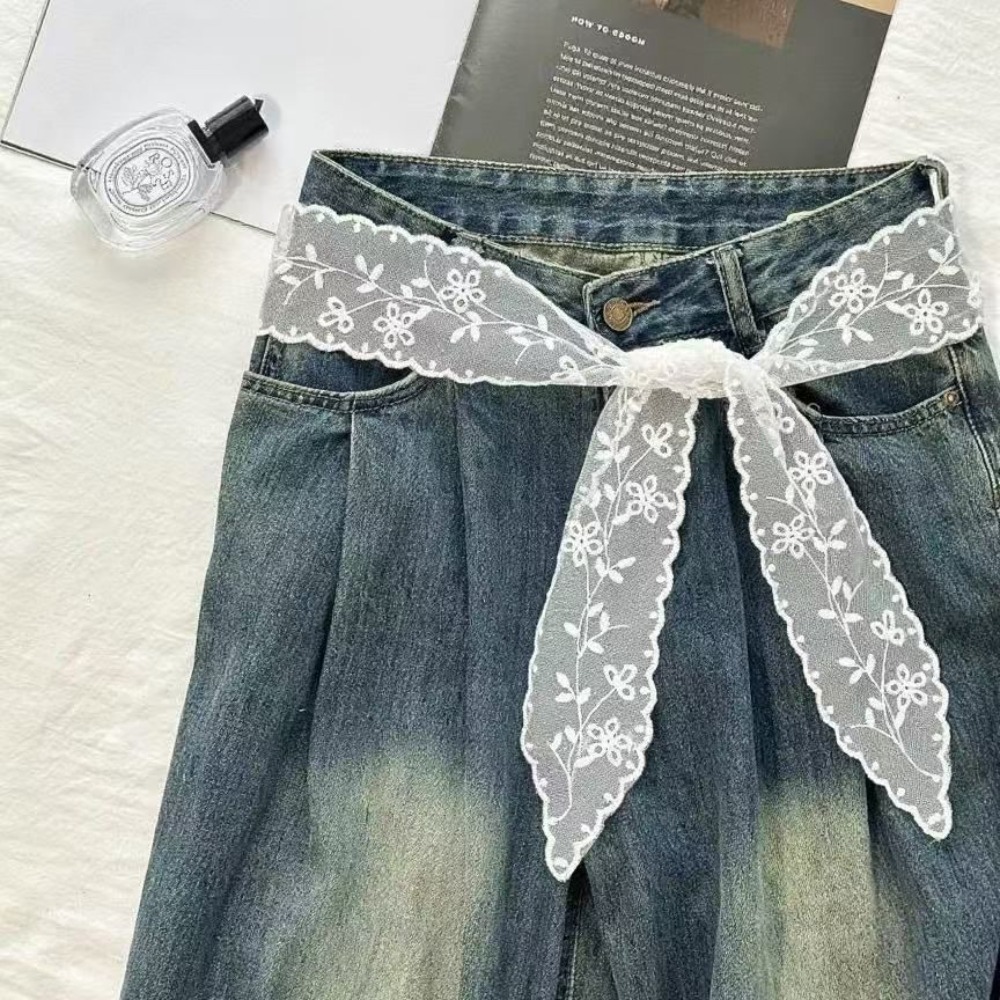 Accessories Woman - Słodki biały koronkowy pasek dla kobiet