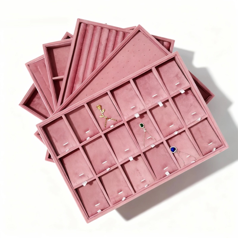 Women Accessories List - Aksamitne tacki na biżuterię do szuflad,