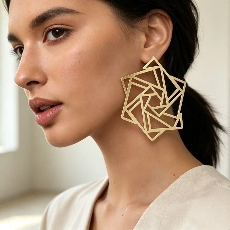 Women'S Accessories Jewelry Sale - Geometryczne kolczyki w kształcie sześcioramiennej gwiazdy,