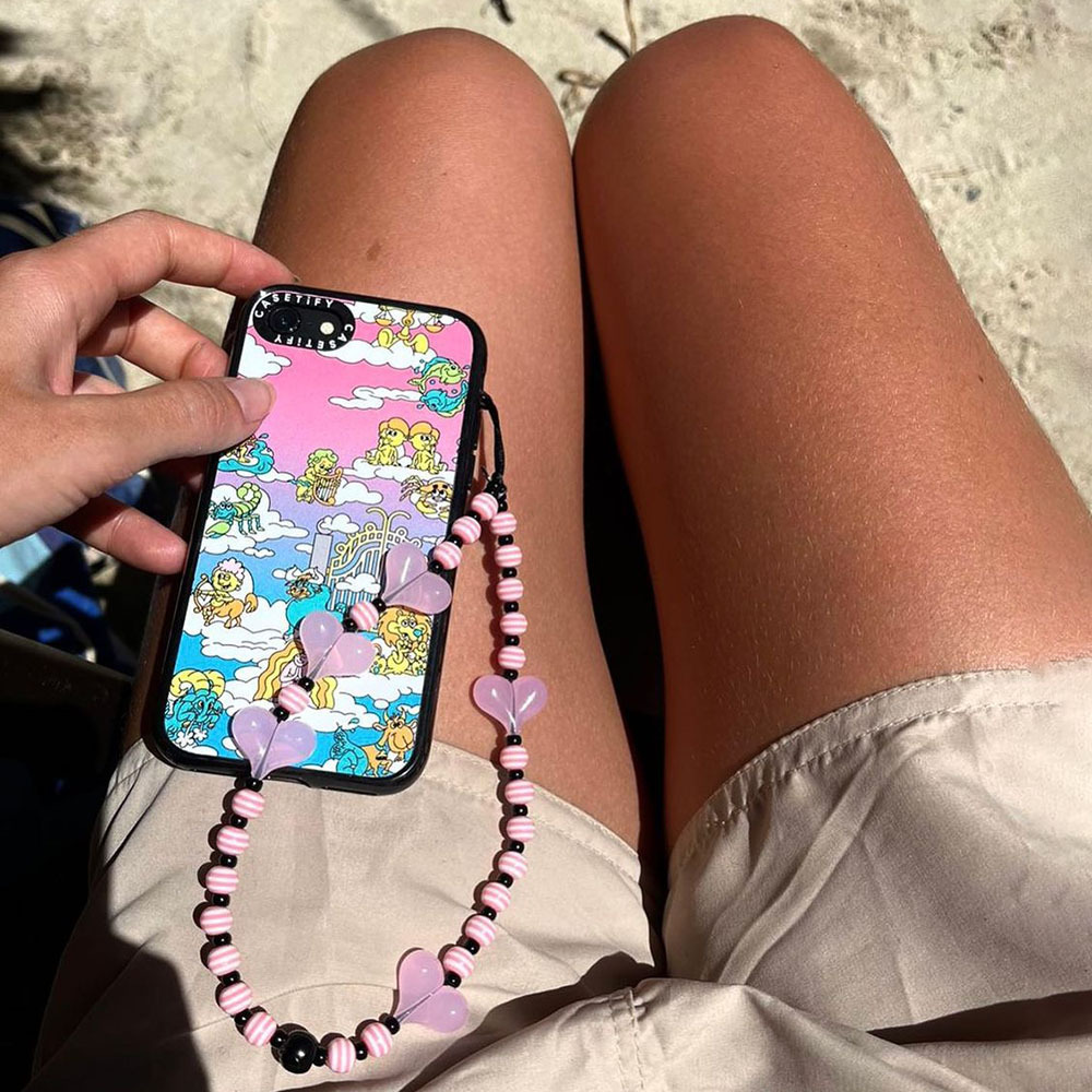 Women'S Accessories Wholesale Suppliers - Różowe serce Łańcuszek do telefonu Pasy
