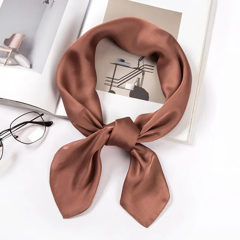 Satynowy szalik damski 70 cm,  – Women Accessories In Wholesale recenzja i cena