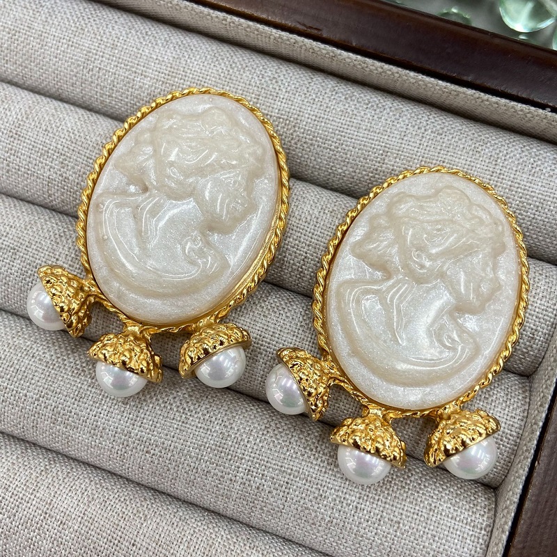 Białe kolczyki sztyfty z perła – Women'S Accessories Jewelry Sale recenzja i cena