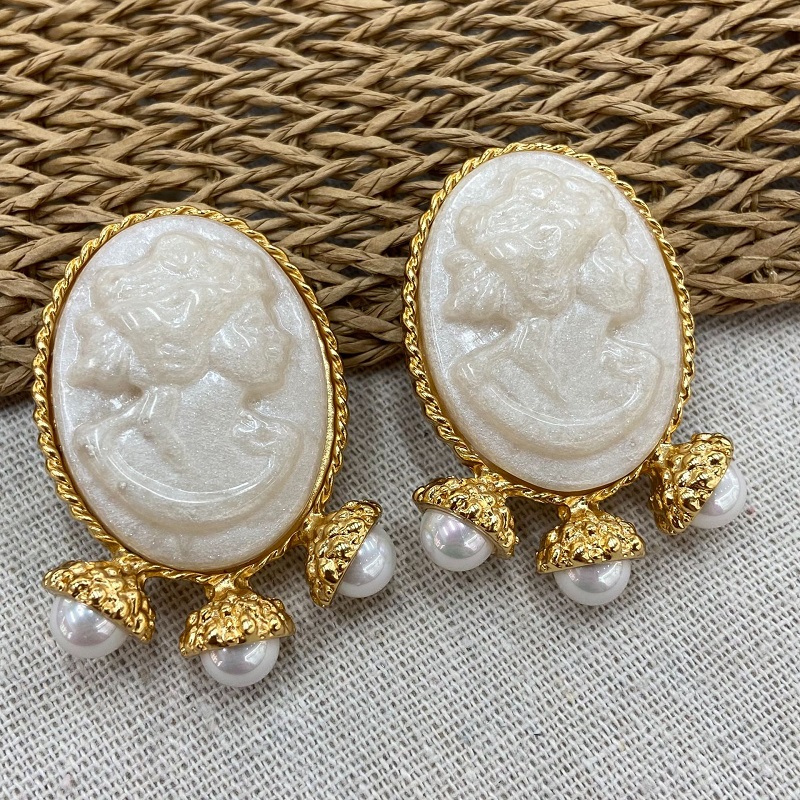 Białe kolczyki sztyfty z perła – Women'S Accessories Jewelry Sale recenzja i cena